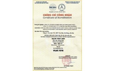 Chứng nhận PTN